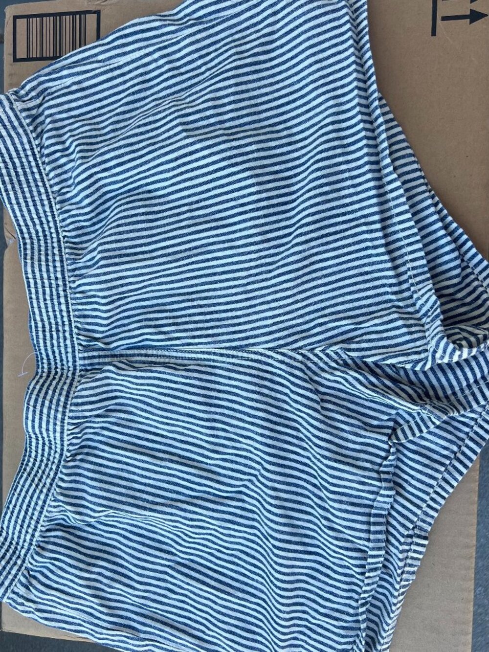 Blue & White Stripe Madewell Shorts - Nice Cotton Material.